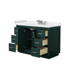 Custom image for Green with Brushed Nickel Trim / White Cultured Marble / No Mirror