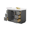 Custom image for Dark Gray with Brushed Gold Trim / Carrara Cultured Marble / No Mirror
