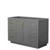 Custom image for Dark Gray with Brushed Gold Trim / No Mirror