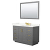 Custom image for Dark Gray with Brushed Gold Trim / Giotto Quartz / 46