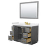 Custom image for Dark Gray with Brushed Gold Trim / White Cultured Marble / 46