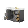Custom image for Dark Gray with Brushed Gold Trim / White Quartz / No Mirror