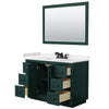 Custom image for Green with Matte Black Trim / Carrara Cultured Marble / 46