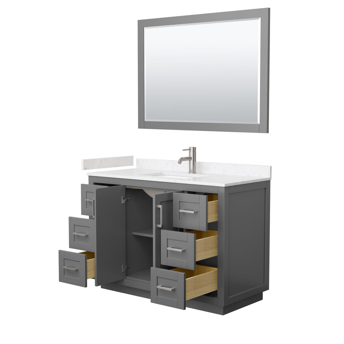 Miranda Bathroom Vanity with Countertop 48 inch Single Sink Single hol ...