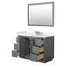 Custom image for Dark Gray with Brushed Nickel Trim / Carrara Cultured Marble / 46