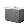 Custom image for Dark Gray with Brushed Nickel Trim / Carrara Cultured Marble / No Mirror