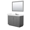 Custom image for Dark Gray with Brushed Nickel Trim / White Cultured Marble / 46