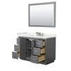 Custom image for Dark Gray with Brushed Nickel Trim / White Quartz / 46