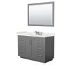 Custom image for Dark Gray with Brushed Nickel Trim / White Quartz / 46