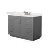 Custom image for Dark Gray with Brushed Nickel Trim / White Quartz / No Mirror
