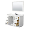 Custom image for White with Matte Black Trim / Carrara Cultured Marble / 46