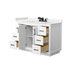 Custom image for White with Matte Black Trim / Carrara Cultured Marble / No Mirror