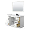 Custom image for White with Matte Black Trim / White Cultured Marble / 46