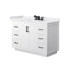 Custom image for White with Matte Black Trim / White Cultured Marble / No Mirror