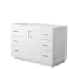 Custom image for White with Brushed Gold Trim / No Mirror