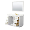Custom image for White with Brushed Gold Trim / Giotto Quartz / 46