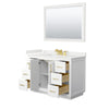 Custom image for White with Brushed Gold Trim / White Quartz / 46
