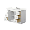 Custom image for White with Brushed Nickel Trim / Giotto Quartz / No Mirror