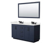 Custom image for Dark Blue with Matte Black Trim / White Quartz / 58