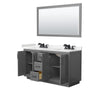 Custom image for Dark Gray with Matte Black Trim / Carrara Cultured Marble / 58