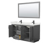 Custom image for Dark Gray with Matte Black Trim / White Quartz / 58