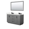 Custom image for Dark Gray with Matte Black Trim / White Quartz / 58