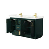 Custom image for Green with Brushed Gold Trim / Giotto Quartz / No Mirror