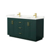 Custom image for Green with Brushed Gold Trim / Giotto Quartz / No Mirror