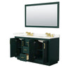 Custom image for Green with Brushed Gold Trim / Giotto Quartz / 58