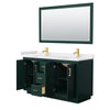 Custom image for Green with Brushed Gold Trim / White Cultured Marble / 58