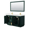 Custom image for Green with Brushed Gold Trim / White Quartz / 58