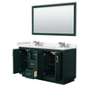 Custom image for Green with Brushed Nickel Trim / Carrara Cultured Marble / 58
