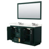 Custom image for Green with Brushed Nickel Trim / Giotto Quartz / 58