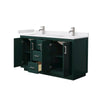 Custom image for Green with Brushed Nickel Trim / White Cultured Marble / No Mirror