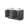 Custom image for Dark Gray with Brushed Gold Trim / Carrara Cultured Marble / No Mirror