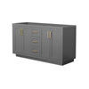 Custom image for Dark Gray with Brushed Gold Trim / No Mirror