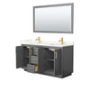 Custom image for Dark Gray with Brushed Gold Trim / Giotto Quartz / 58