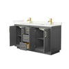 Custom image for Dark Gray with Brushed Gold Trim / Giotto Quartz / No Mirror