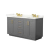 Custom image for Dark Gray with Brushed Gold Trim / Giotto Quartz / No Mirror