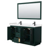 Custom image for Green with Matte Black Trim / Carrara Cultured Marble / 58