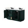 Custom image for Green with Matte Black Trim / Carrara Cultured Marble / No Mirror
