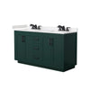 Custom image for Green with Matte Black Trim / Carrara Cultured Marble / No Mirror