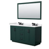 Custom image for Green with Matte Black Trim / White Cultured Marble / 58
