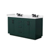 Custom image for Green with Matte Black Trim / White Cultured Marble / No Mirror
