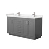 Custom image for Dark Gray with Brushed Nickel Trim / Carrara Cultured Marble / No Mirror