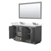 Custom image for Dark Gray with Brushed Nickel Trim / Carrara Cultured Marble / 58