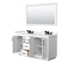 Custom image for White with Matte Black Trim / Carrara Cultured Marble / 58