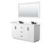 Custom image for White with Matte Black Trim / Carrara Cultured Marble / 58