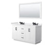 Custom image for White with Matte Black Trim / White Cultured Marble / 58