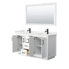 Custom image for White with Matte Black Trim / White Quartz / 58